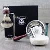 5-Piece Premium Selection Shaving Set for Men with Silver Tip Shaving Brush & De Safety Razor + Double Stand for Steel Shaving Bowl & Haryali London Premium Soap view 2
