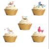 22 Stand Up Cute Colourful Llama Themed Edible Wafer paper Cake Toppers Decorations view 1