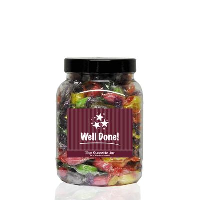 Sherbet Fruits 1.4kg Medium Sweet Jar A Personalised Gift Jar Filled with Your Favourite Retro Sweets! (Well Done)