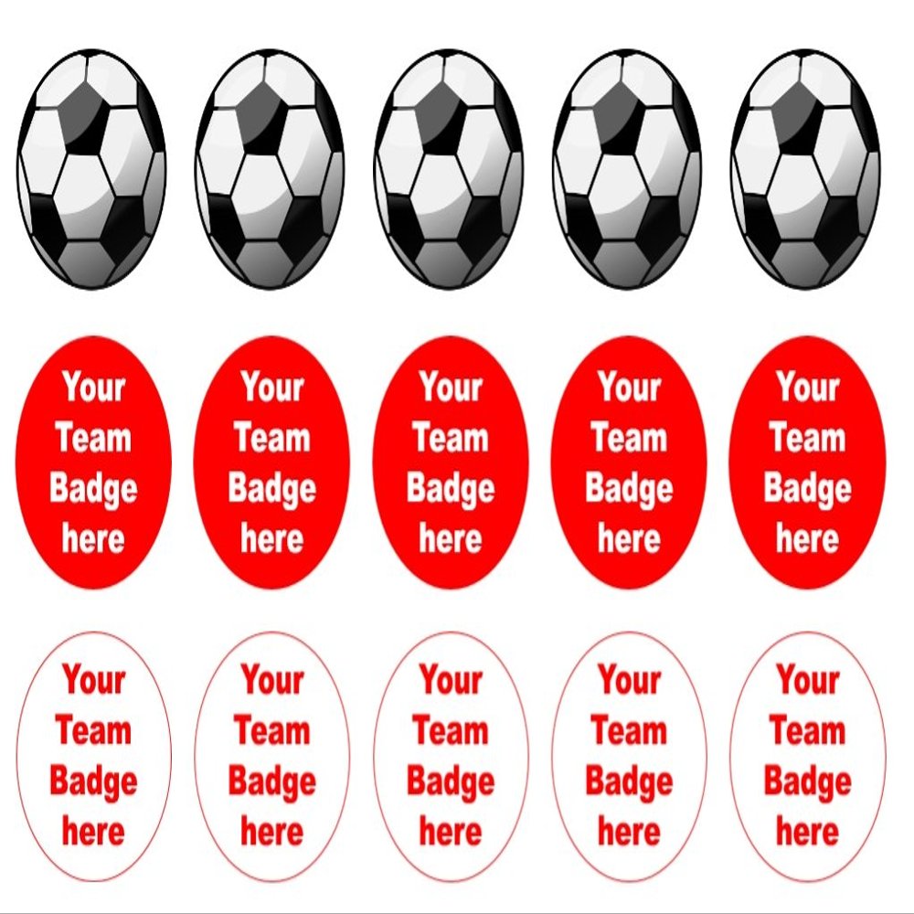 15 x 2 inch Manchester cupcake toppers fairy cake or muffin toppers edible icing