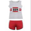 Mens 118 Fancy Novelty Stag Do Set Ladies Marathon Hen Do Vest Short Tash Socks Fancy Dress Costume Vest + Shorts Medium Mens view 1