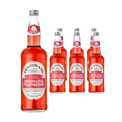 Fentimans Sparkling Raspberry Lemonade - Botanically Brewed Soft Drink - Exquisitely Crafted & Refreshing Soft Drinks - Gluten-Free and Vegan Friendly Soft Drinks - 6 x 750ml Bottles