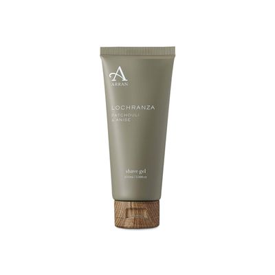 Arran Sense of Scotland Lochranza Cooling Tea Tree and Peppermint Oil Shave Gel for Men (100ml/3.3floz) Woody Patchouli and Vetiver Enhanced with Fresh of Lemon and Grapefruit