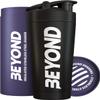 Beyond Shakers Insulated Metal Protein Shaker, Stainless Steel Supplement Bottle - BPA Free for Gym 735ml in Black view 1