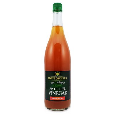 Apple Cider Vinegar with The Mother - Raw and Unfiltered - 1 Litre Glass Bottle - 35.2 fl. oz. - 1000ml