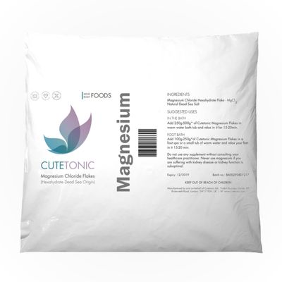 Cutetonic Ultra Pure Magnesium Chloride Flakes, Dead Sea Origin (Bag) (2KG)