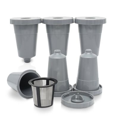 6 Pack Reusable K Cups for Keurig Brewers Universal Fit, Refillable Single Cup Coffee Capsule Filter Pod