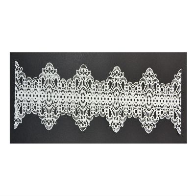 1 x Simply Heaven Edible Cake Lace 40+ colours made from mat 3 (Metallic Light Silver)