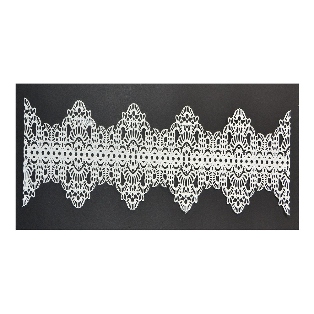 1 x Simply Heaven Edible Cake Lace 40+ colours made from mat 3 (Metallic Light Silver)