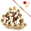 Ghasitaram Gifts Rakhi Gifts for Brothers Rakhi Chocolate Mesh Heart Nutties Tray with Pearl Rakhi view 1