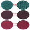 SIQUK 9 Pieces Scrub Pads 4 Inches Drill Power Brush Tile Scrubber Scouring Pads Cleaning Kit Including 3 Kinds of Abrasive Buffing Pads Replacement and 1 Pc Hook Attachment for House Cleaning view 4