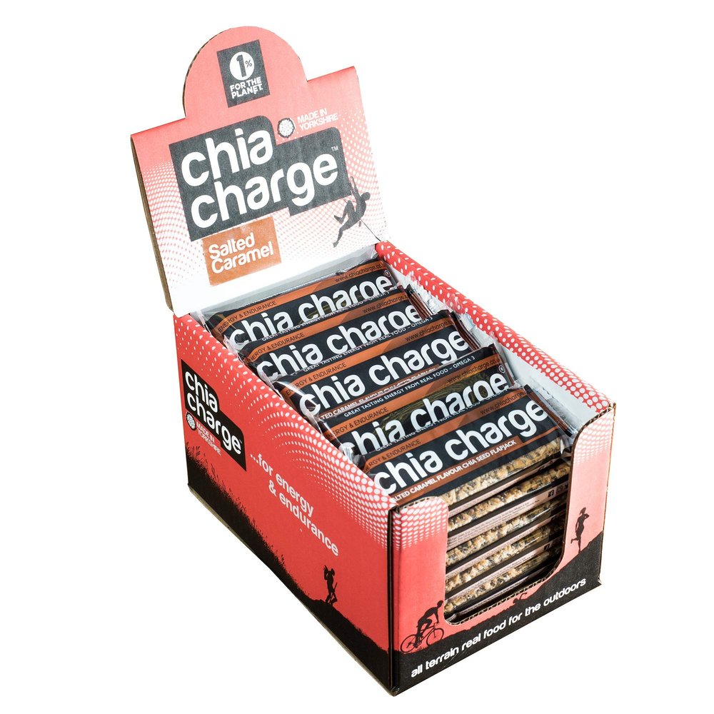 Mini and Big Flapjacks Pack - Chia Seeds - Energy Bar - Healthy Snack Bar - Bars - Running, Gym and Cycling Energy - Lunchbox Snack (Salted Caramel, 20 x 80g)
