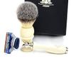 Haryali London Ivory Men's 5 Edge Razor and Shaving Brush Set view 3