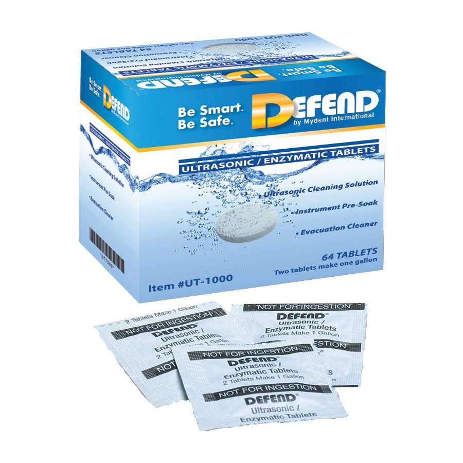Defend DEF-UT1000 Ultrasonic Enzymatic Tablet, Shape, (Pack of 64)