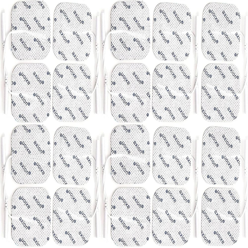 axion 20 TENS EMS Electrode Pads 5x5cm | Universal Adhesive electrodes for TENS Units and EMS Muscle stimulators | Very Good Adhesion and Conductivity