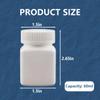 12Pcs 60ml/2oz Empty Portable White Square Plastic Solid Powder Medicine Bottles Pill Tablet Holder Storage Container Case Box view 3