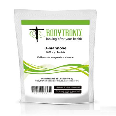 Bodygenix D-Mannose 1000mg Tablets High Strength UTI Treatment Immune System Support Vegan Food Supplement - 60 Tablets 2 Month Supply