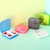 ZDQZC Pill Organizer - Portable Pill Box Small Pill Container for Purse or Pocket, Excellent Pill Storage Case (White, 4 Compartment) view 3