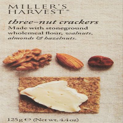 Artisan Biscuits Three Nut Crackers, 125g, Packaging May Vary