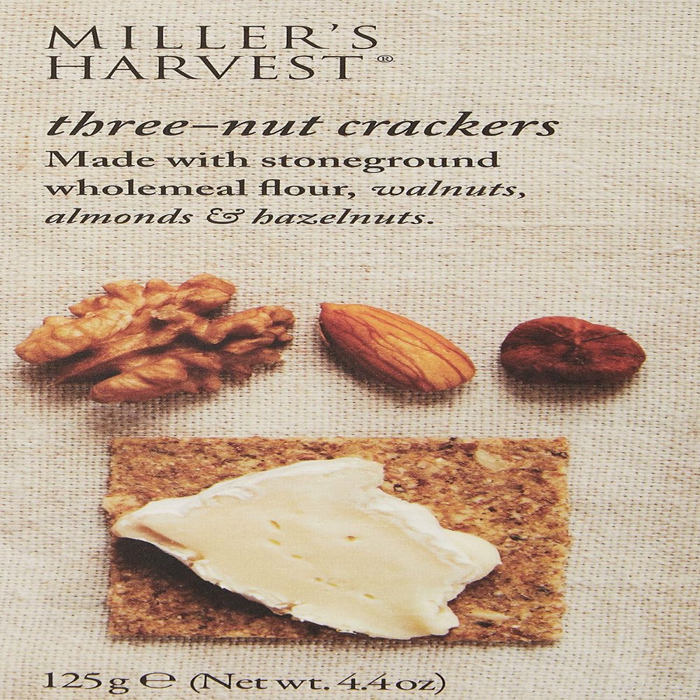 Artisan Biscuits Three Nut Crackers, 125g, Packaging May Vary