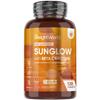Tanning Tablets - 120 Sunglow Tablets - Beta Carotene Tanning with Vitamin B2 & B3, Zinc, Copper & Iodine - Gluten-Free & Non-GMO - Made in The UK view 1