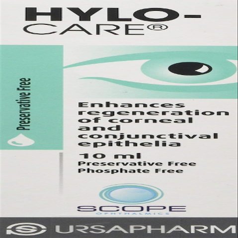 HYLO Care  Preservative Free Lubricating Eyedrops - with Sodium Hyaluronate and Dexpanthenol to Aid Healing of Eye Surface After Surgery or Injury - 10ml