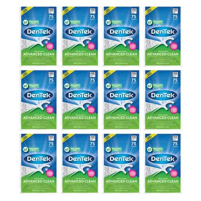 DenTek Triple Clean Floss Picks | 75 count | 12 Pack (900 Total)