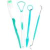 4Pc Dental Care Kit with Soft Bristle Toothbrush, Tongue Scraper, Mirror & Dentists Tooth Pick for Superior Interdental Cleaning view 1