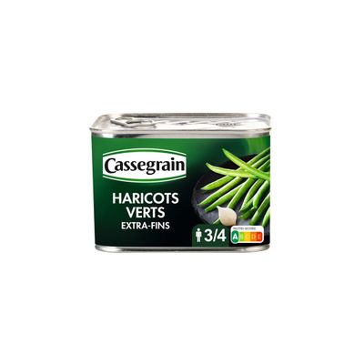 Cassegrain Extra-Fine Green Beans - 390g Box Net Drained