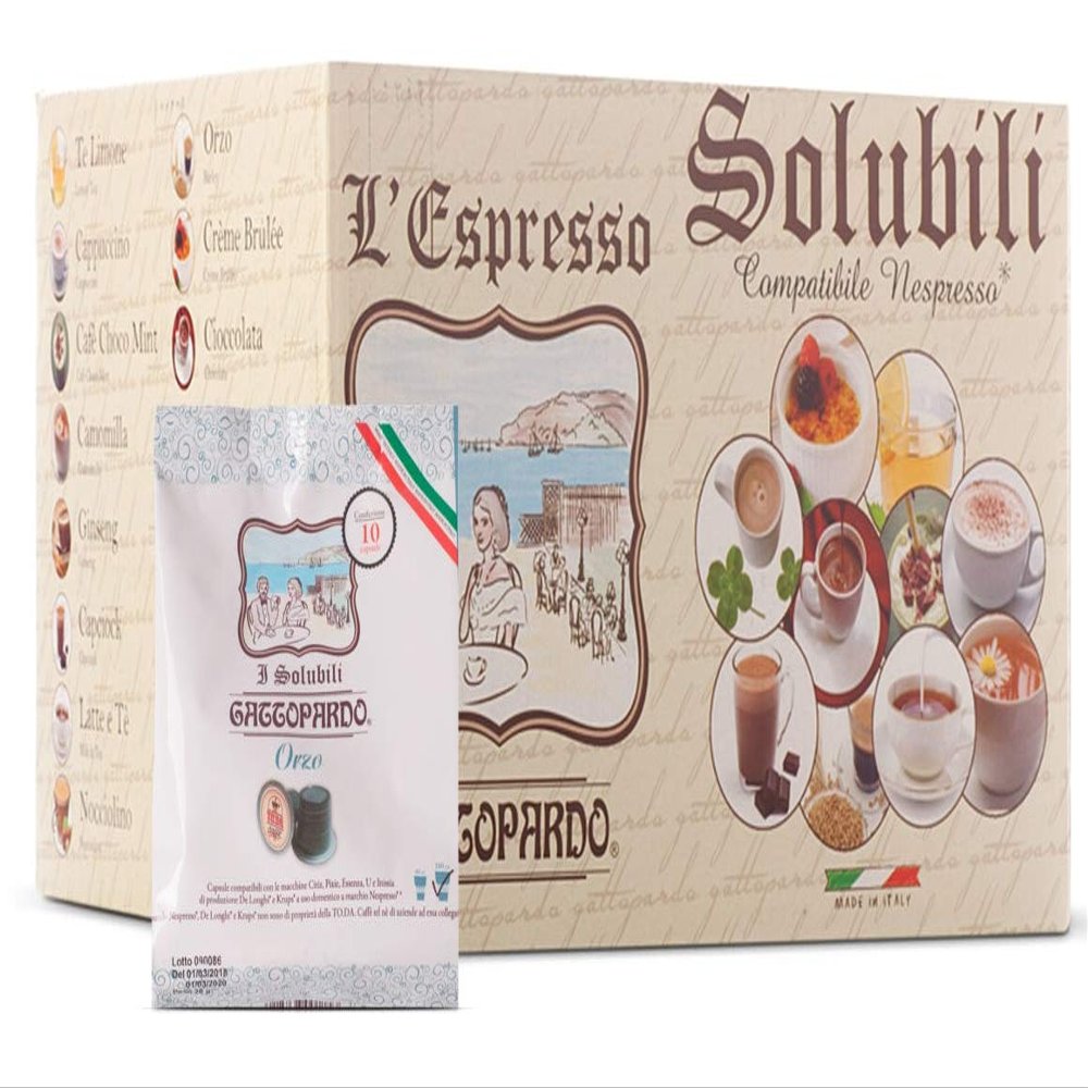 80 Capsules Di Orzo - Comp. Nespresso - Gattopardo