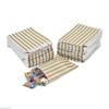 100 - Striped Candy Paper Bags for Sweet Flavor Buffet Wedding Cake Gift Shop (5'' X 7'') (Gold, Qty: 100 Bags) view 1