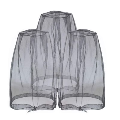 Anvin Mosquito Head Nets Gnat Repellant Head Netting for No See Ums Insects Bugs Gnats Biting Midges from Any Outdoor Activities, Works over Most Hats Comes with Free Stock Pouches (3pcs, Black)