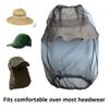 Anvin Mosquito Head Nets Gnat Repellant Head Netting for No See Ums Insects Bugs Gnats Biting Midges from Any Outdoor Activities, Works over Most Hats Comes with Free Stock Pouches (3pcs, Black) view 2