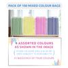 100 - Striped Candy Paper Bags for Sweet Flavor Buffet Wedding Cake Gift Shop (5'' X 7'') (Assorted, Qty: 100 Bags) view 2