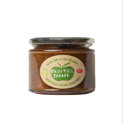 Fruits of the Forage Heritage Pear Chutney, Made with British Cooking Apples and Heritage Cooking Pears. Vegan Friendly, Sustainably Sourced & 100% Recyclable Packaging, Glass Jar (1 x 200g)