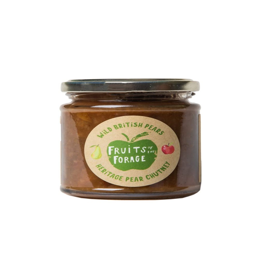 Fruits of the Forage Heritage Pear Chutney, Made with British Cooking Apples and Heritage Cooking Pears. Vegan Friendly, Sustainably Sourced & 100% Recyclable Packaging, Glass Jar (1 x 200g)