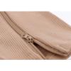 2-Pack Zipper Compression Socks for Men/Women with Open Toe, Knee High 20-30mmHg Compression Support Hose - Beige - L/XL view 3