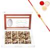 Ghasitaram Gifts Rakhi Gifts for Brothers Rakhi Sweets - Choco Dates in White Box with Beads Rakhi view 1