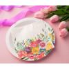 100 Pack Floral Paper Napkins, Disposable Serviettes for Bridal Shower, Afternoon Tea Party Supplies, English Garden Party Decorations, 33cm x 33cm view 3