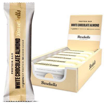 Barebells Protein Bars Healthy Snacks, Protein Snacks for Breakfast, Sugar Free Chocolate, Low Carb 12 x 55g (White Chocolate Almond)