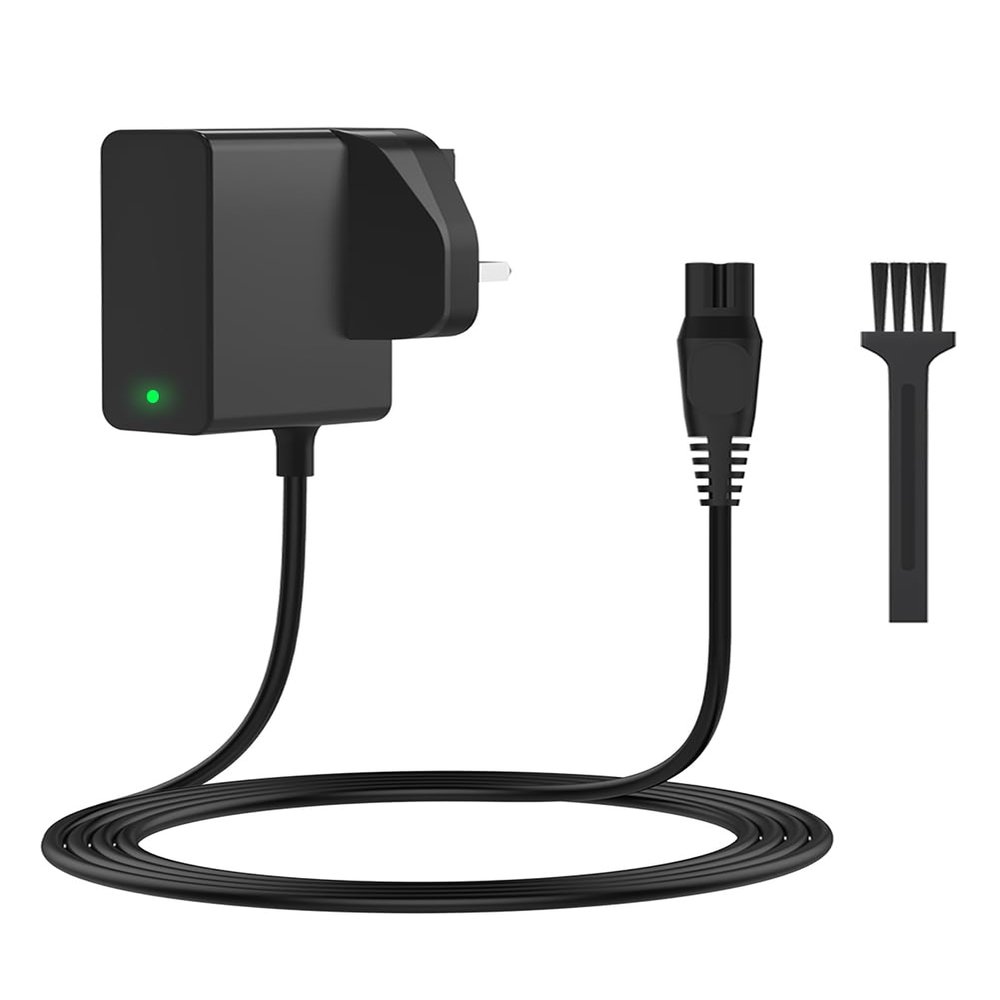 15V for Philips Shaver Chager HQ8505 Cable UK for Series 5000, 7000, 9000 Beard Trimmer S5465, S3233, BT5502, BT9810, MG7790 MG7750 Electric Razor Aquatouch UKCA Power Lead(Light/Brush)