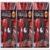 Bubs Godis Hallonlakritsskalle - Raspberry/Liquorice Skull - Original Swedish Licorice Wine Gum Candy Bag 90g, 3-Pack view 1