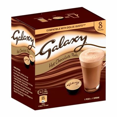 Galaxy Hot Chocolate - Dolce Gusto Compatible Pods - Value Bulk Box 8 Pods
