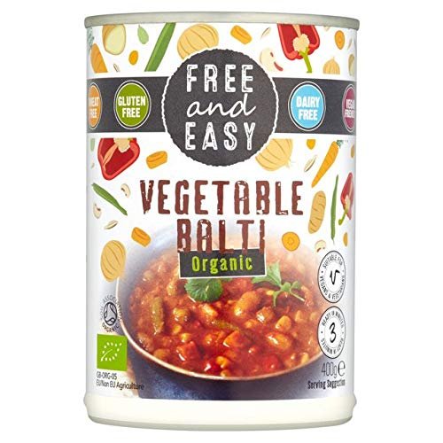 Free & Easy Free from Dairy Free Organic Vegetable Balti Ready Meal 400g