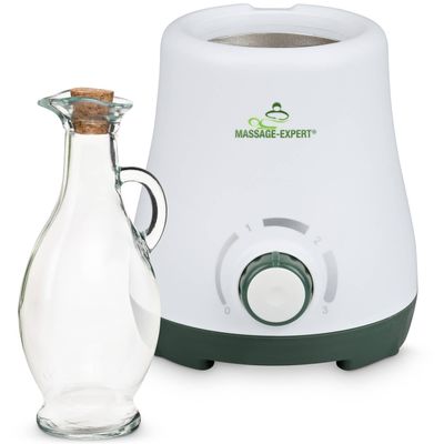 Massage Oil Warmer with Glass Carafe, Heat Oil Pleasantly in Only 5 Minutes, Stepless Heating from 0 to 100 C, Relaxation Begins with The Warmer from MASSAGE-EXPERT