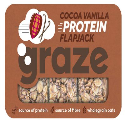 Graze Cocoa Vanilla Protein Flapjack 53g (Pack of 9)
