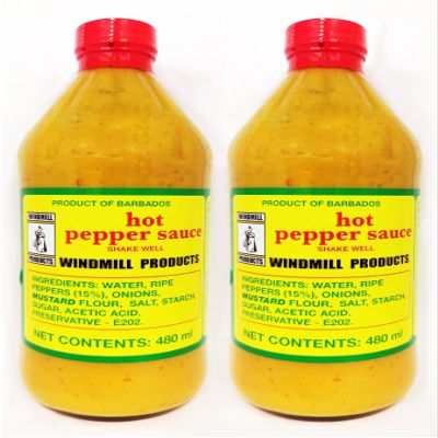 Windmill Products Hot Pepper Sauce 480ml (Pack of 2)