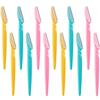 12 Pieces Eyebrow Razor Shaper Shavers Trimmers for Women and Men Face Hair Removers (Pink, Yellow, Blue) view 1