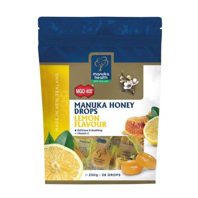 Manuka Health MGO400 Plus Manuka Honey Lozenges with Lemon, 250 g
