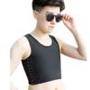 BaronHong Tomboy Trans Lesbian Colorful Mesh Chest Binder Short Tank Top (Black,4XL) view 1